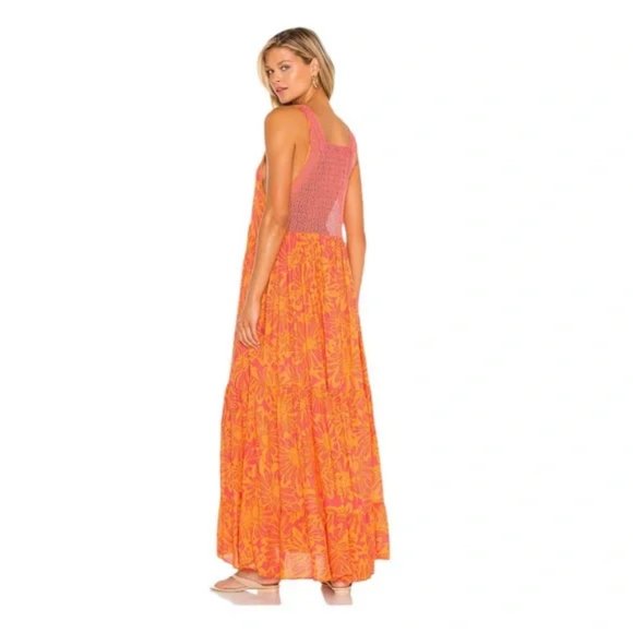 new  Free People Tiers For You printed maxi dress  491an - Picture 3 of 8